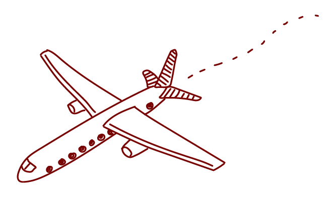 Line drawing of a plane